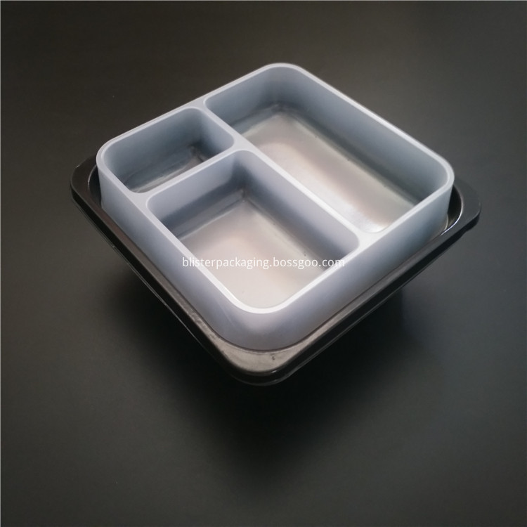 3 section plastic food container