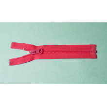 Good quality and logo printed red nylon zipper for dress