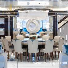 Novo lustre de água -viva branca criativa lidera moderno restaurante iluminação de arte barra lustre