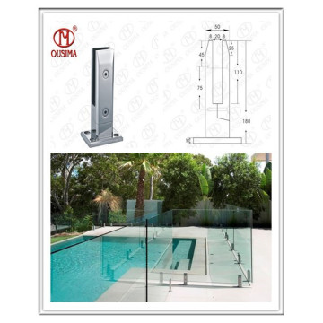 Garden Fence &Swimming Pool Square Glass Balustrade Used Outdoor (CR-A08)