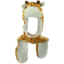Cute design Giraffe Animal Hat with Scarf and Mitten