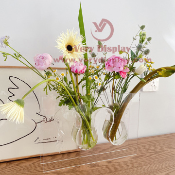 Diseño de moda del jarrón de flores acrílicas