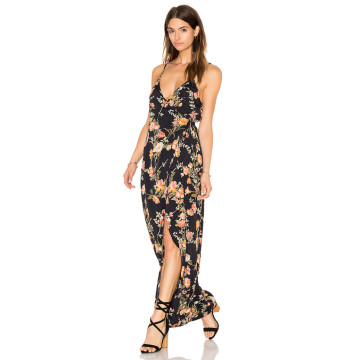 Chiffon Flower Sexy Beach Mulheres Dress