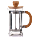 French Press mit Bambusdeckel Kaffeekanne