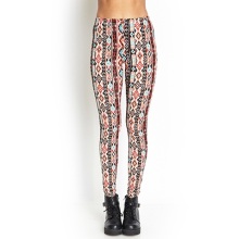 Southwestern-Inspired Knit Leggings with Elasticized Waist