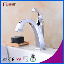 Fyeer Vintage Style Brass Faucet Wash Basin Mixer Tap