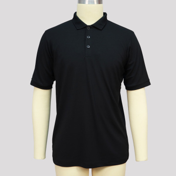 Camiseta de polo de golf negro para hombres