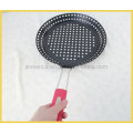 Black Iron Frying Strainer with Silicone Handle