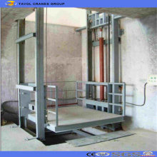 Plataforma de elevación de material de almacén vertical hidráulico estacionario