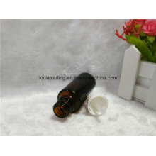 20ml Brown Essential Oil Bottle with White Screw Cap (EOB-13)