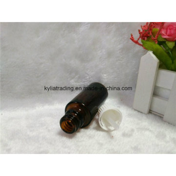 20ml Brown Essential Oil Bottle with White Screw Cap (EOB-13)