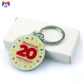 Metal printed keychain sticker keyring