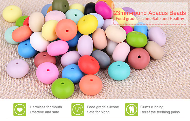 Silicone Abacus Beads