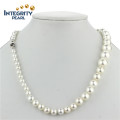 Sea Shell Pearl Necklace 8-12mm Graduated Cheap White Pearl Necklace