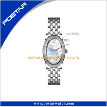 Mop Shell Dial Диамант полированной рамкой леди наручные часы