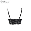 Women bralette lingerie set black bra and panty