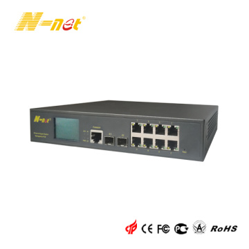 Gigabit 8 Port PoE Switch Managed With LCD