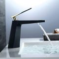 Brass Square Matte Black Basin Faucet