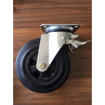 8 inch rubber wheel caster for waste bin