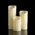 Big size real paraffin wax LED pillar candle