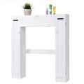 White Slim Recessed Bathroom Storage Cabinet