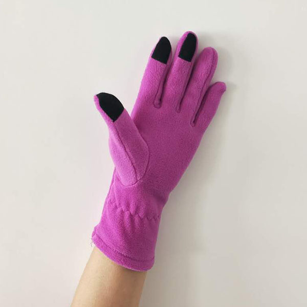 Touch Screen Fleece Gloves For Ladies Palm