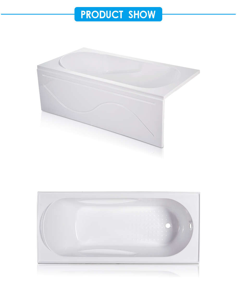 EverClean Apron Soaking Bathtub in White