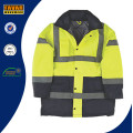 Hi-Vis amarelo / azul marinho acolchoado 2 Tone casaco Workwear