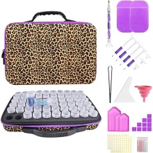 Leopard Print 5D Diamond Painting Tool Storage Box