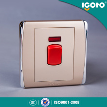 Igoto British Standard 45A Push Button Tipos elétricos de interruptores