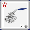 Stainless Steel Three Piece with Lock Ball Valve