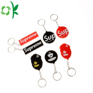 Customized Letter/Number Keyring Silicone Rubber Keychain