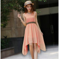 OEM Service Cheap Casual Simple Korean Long Dress Chiffon (50219)