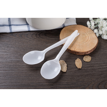 White Disposable PP Plastic Spoon