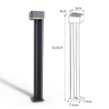 2000 mAh Batería de litio aleación de aluminio Solar Bollard Light