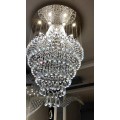 Perles de cristal de luxe Lumière LED de lustre et pendentif éclairage personnalisé pour le couloir du salon