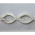 white horse eye shape freshwater shell beads