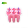 6 Piece Silicone Popsicle Molds With Sticks