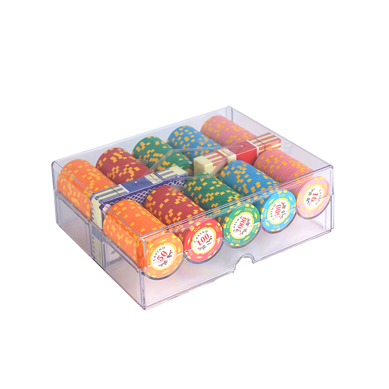 200pcs Acrylic Transparent Poker Chip Tray