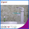 Fyeer Robinet en fibre chromé Robinet en verre Robinet pour lavabo Robinet pour mélangeur à eau Wasserhahn