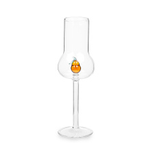 Bar hand blown borosilicate glass wine goblet cup