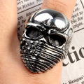 Black mask American Flag steel finger rings