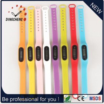 Pedometer relojes deportivos reloj de pulsera reloj de pulsera de silicona (DC-003)