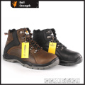 Bota de seguridad de cuero de Color negro con suela nueva (SN5501)