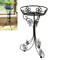 Black Metal Metal Decoración Linellae Flowerpot Rack Craft for Home