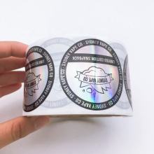 Autocollant d&#39;étiquette de chapeau hologramme en feuille personnalisée