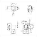 50 SM CLIP DE CONTATO DE BATERIA CILIDRICA AAAA 1 CELA SMD (SMT)