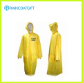 Men′s longa capa de chuva PVC amarela