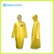 Impermeable amarillo largo del PVC de los hombres