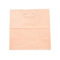 A flat bottom kraft paper bag